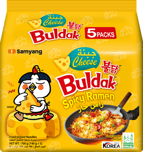 Buldak Ramen Cheese 140grams Pack of 5