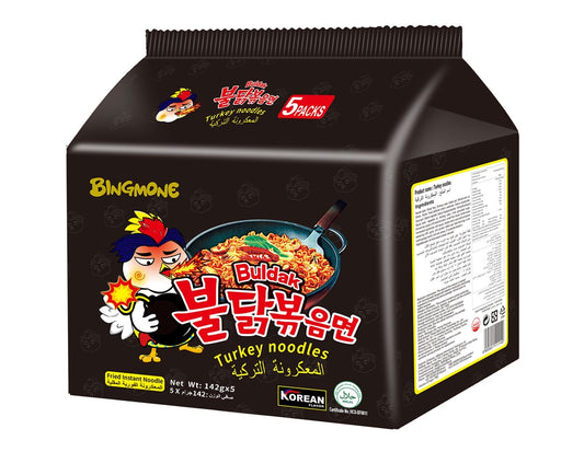 Bingmone Buldak Korean Noodles Hot Chicken Flavor 142g x5
