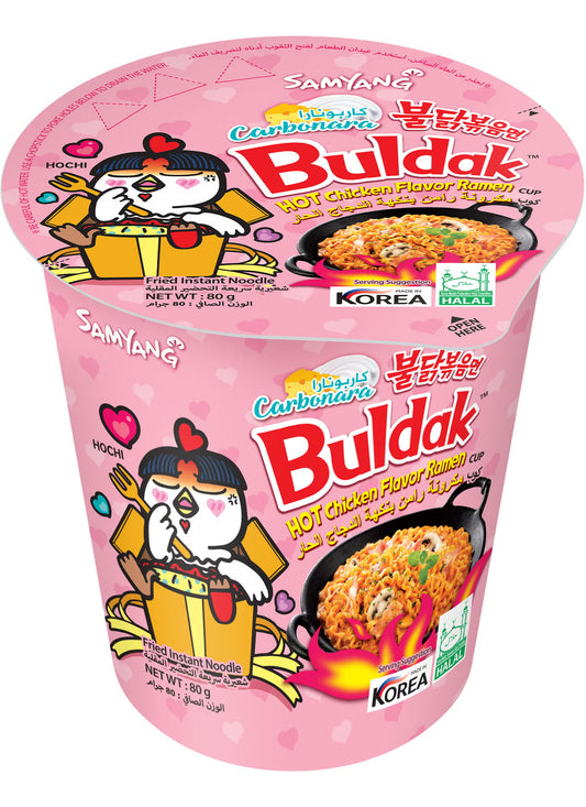 Samyang Buldak Carbo Hot Chicken Flavor Fried Instant Cup Noodles 80g